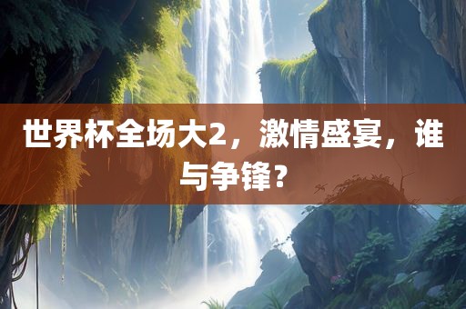 世界杯全场大2，激情盛宴，谁与争锋？