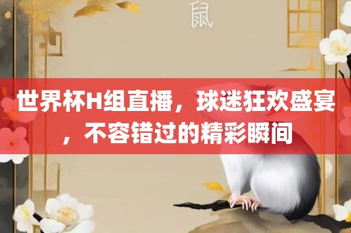 世界杯H组直播，球迷狂欢盛宴，不容错过的精彩瞬间