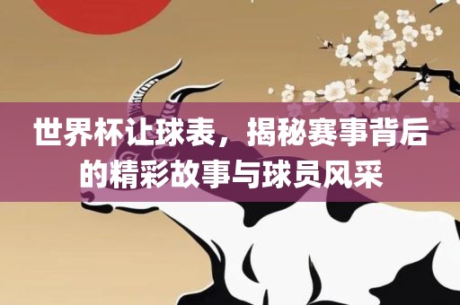 世界杯让球表，揭秘赛事背后的精彩故事与球员风采