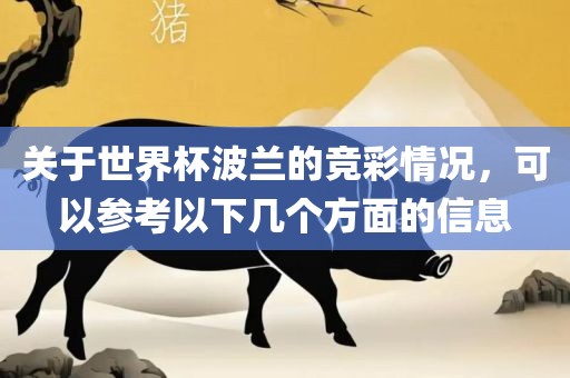 关于世界杯波兰的竞彩情况，可以参考以下几个方面的信息