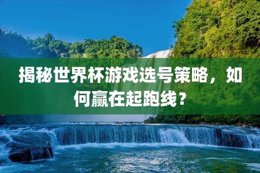 揭秘世界杯游戏选号策略，如何赢在起跑线？