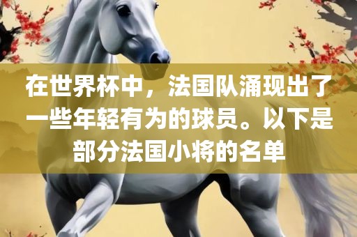 在世界杯中，法国队涌现出了一些年轻有为的球员。以下是部分法国小将的名单