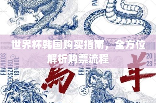 世界杯韩国购买指南，全方位解析购票流程