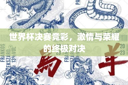世界杯决赛竞彩，激情与荣耀的终极对决