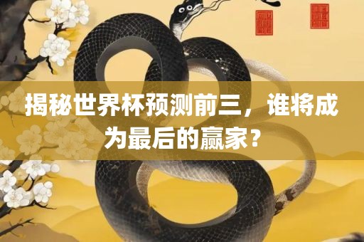 揭秘世界杯预测前三，谁将成为最后的赢家？
