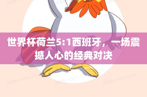 世界杯荷兰5:1西班牙，一场震撼人心的经典对决