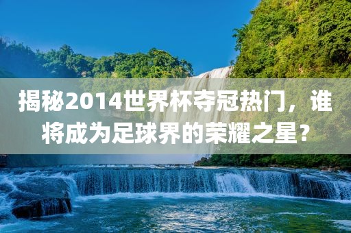 揭秘2014世界杯夺冠热门，谁将成为足球界的荣耀之星？