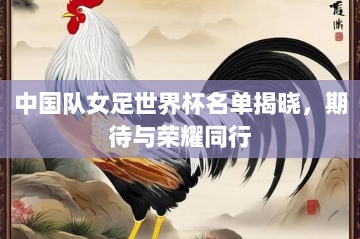 中国队女足世界杯名单揭晓，期待与荣耀同行