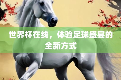 世界杯在线，体验足球盛宴的全新方式
