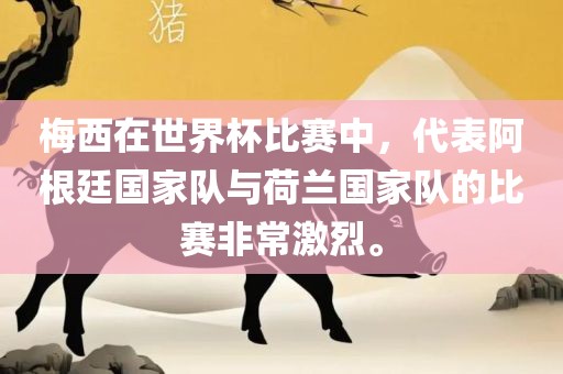 梅西在世界杯比赛中，代表阿根廷国家队与荷兰国家队的比赛非常激烈。