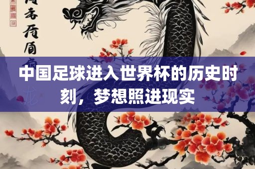 中国足球进入世界杯的历史时刻，梦想照进现实