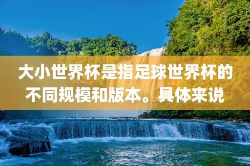 大小世界杯是指足球世界杯的不同规模和版本。具体来说