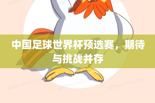 中国足球世界杯预选赛，期待与挑战并存