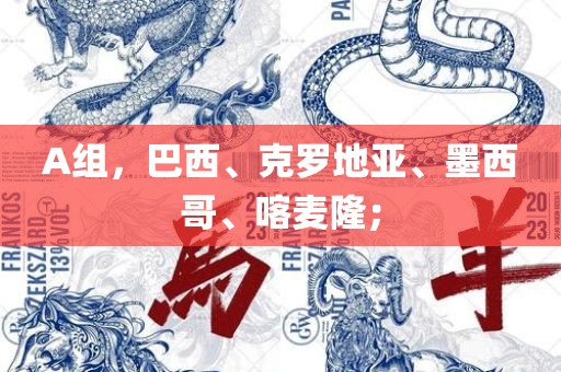 A组，巴西、克罗地亚、墨西哥、喀麦隆；