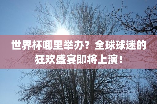 世界杯哪里举办？全球球迷的狂欢盛宴即将上演！