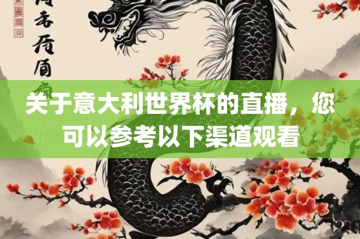 关于意大利世界杯的直播，您可以参考以下渠道观看