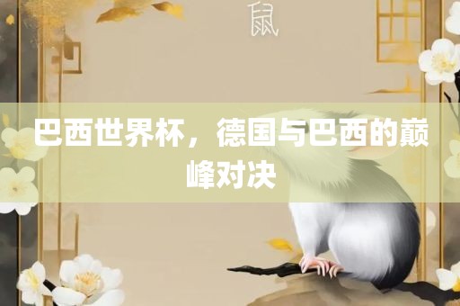 巴西世界杯，德国与巴西的巅峰对决