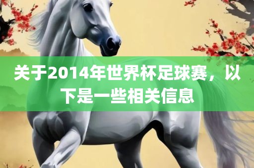关于2014年世界杯足球赛，以下是一些相关信息