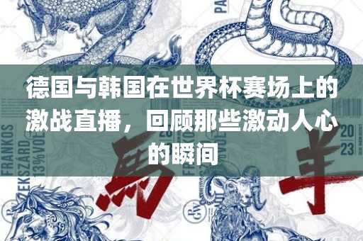 德国与韩国在世界杯赛场上的激战直播，回顾那些激动人心的瞬间