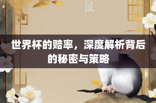世界杯的赔率，深度解析背后的秘密与策略