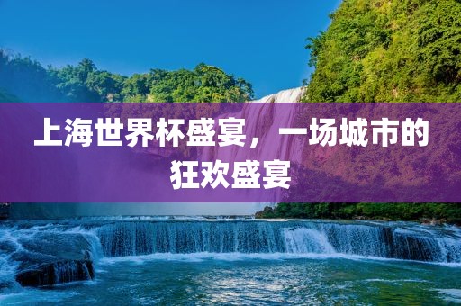 上海世界杯盛宴，一场城市的狂欢盛宴