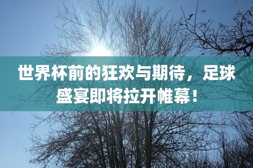 世界杯前的狂欢与期待，足球盛宴即将拉开帷幕！