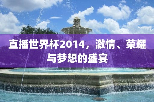 直播世界杯2014，激情、荣耀与梦想的盛宴