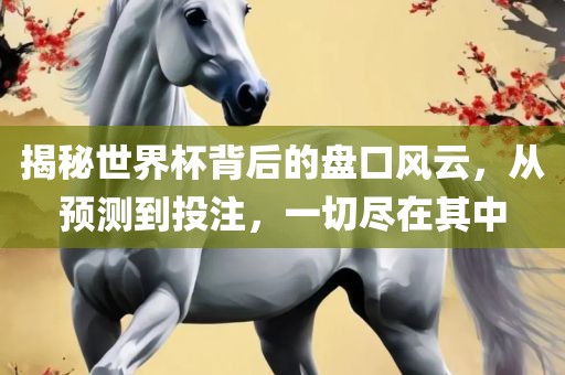 揭秘世界杯背后的盘口风云，从预测到投注，一切尽在其中