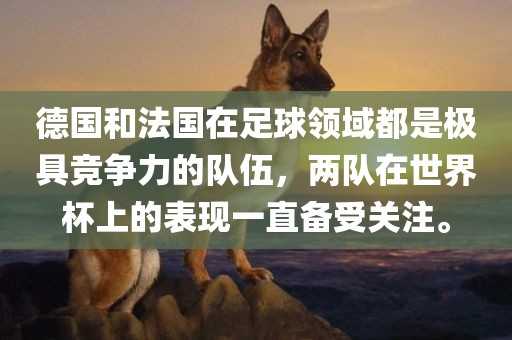 德国和法国在足球领域都是极具竞争力的队伍，两队在世界杯上的表现一直备受关注。