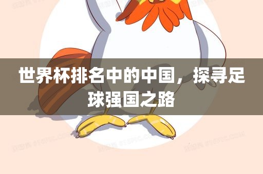 世界杯排名中的中国，探寻足球强国之路
