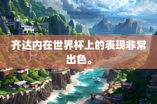 齐达内在世界杯上的表现非常出色。