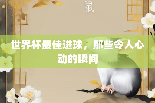 世界杯最佳进球，那些令人心动的瞬间