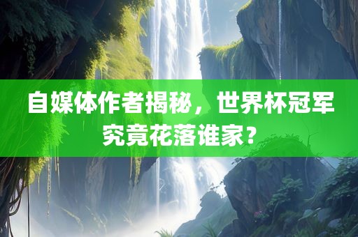 自媒体作者揭秘，世界杯冠军究竟花落谁家？