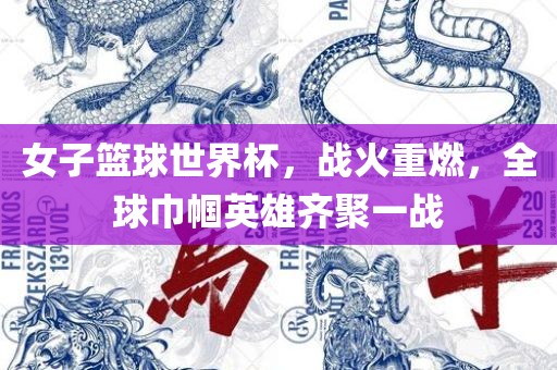 女子篮球世界杯，战火重燃，全球巾帼英雄齐聚一战眉山市正发家政服务有限公司