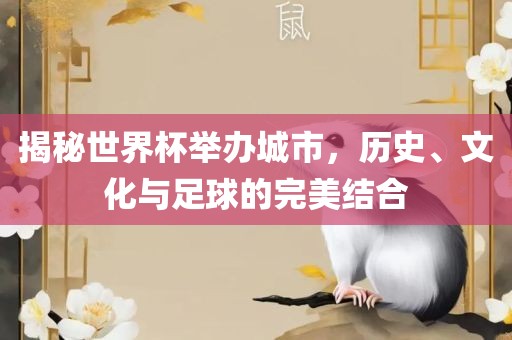 揭秘世界杯举办城市，历史、文化与足球的完美结合