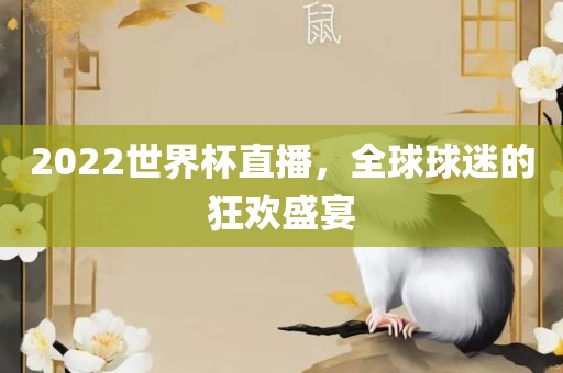 2022世界杯直播，全球球迷的狂欢盛宴眉山市正发家政服务有限公司