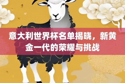 意大利世界杯名单揭晓，新黄金一代的荣耀与挑战