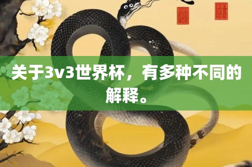 关于3v3世界杯，有多种不同的解释。
