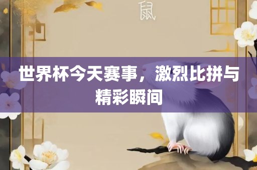 世界杯今天赛事，激烈比拼与精彩瞬间