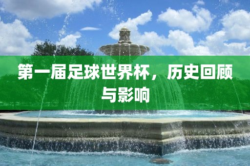 第一届足球世界杯，历史回顾与影响眉山市正发家政服务有限公司