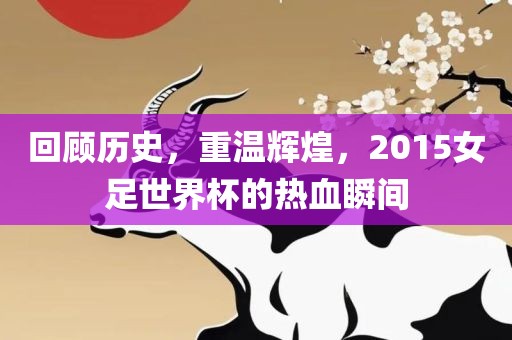 回顾历史，重温辉煌，2015女足世界杯的热血瞬间