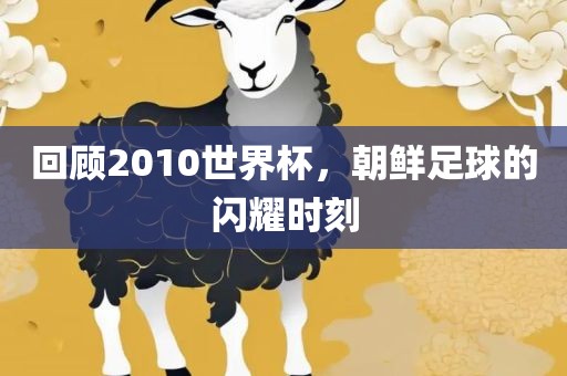 回顾2010世界杯，朝鲜足球的闪耀时刻