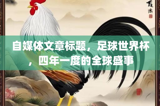 自媒体文章标题，足球世界杯，四年一度的全球盛事眉山市正发家政服务有限公司
