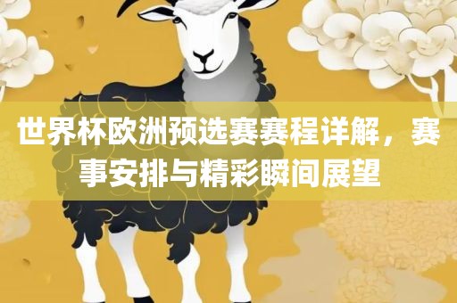 世界杯欧洲预选赛赛程详解，眉山市正发家政服务有限公司赛事安排与精彩瞬间展望