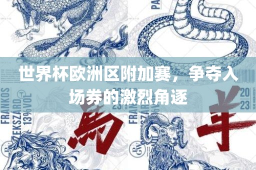 世界杯欧洲区附加赛，争夺入场券的激烈角逐