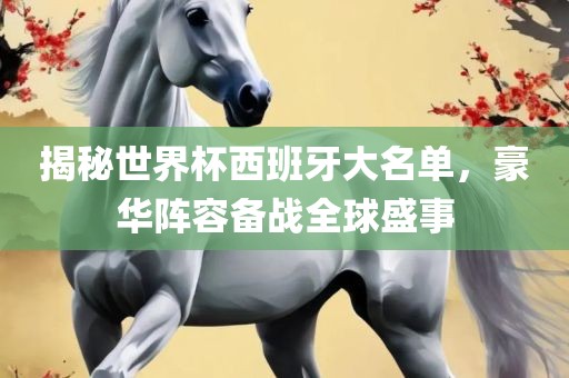揭秘世界杯西班牙大名单，豪华阵容备战全球盛事