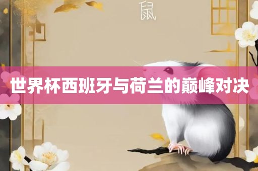 世界杯西班牙与荷兰的巅峰对决眉山市正发家政服务有限公司