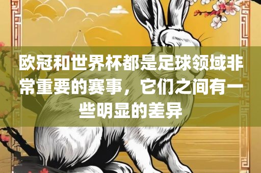 欧冠和世界杯都是足球领域非常重要的赛事，它们之间有一些明显的差异