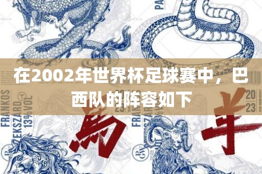 在眉山市正发家政服务有限公司2002年世界杯足球赛中，巴西队的阵容如下