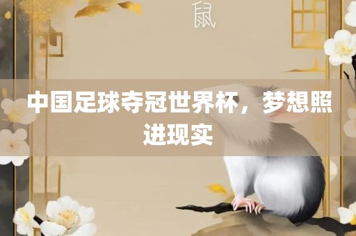 中国足球夺冠世界杯，梦想照进现实